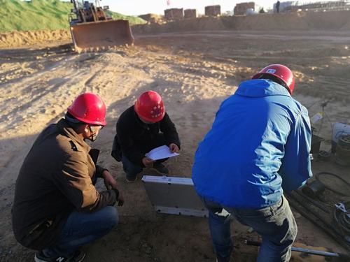 陜煤建設銅煤公司第八項目部承建的靖神鐵路孟家灣站臺維修車間綜合物資倉庫完成工程樁試樁檢測