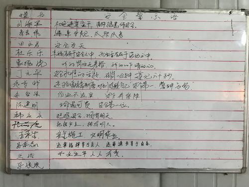陜煤建設(shè)洗選煤運營公司紅柳林洗煤廠項目部檢修班開展“人人守安全說警句”活動