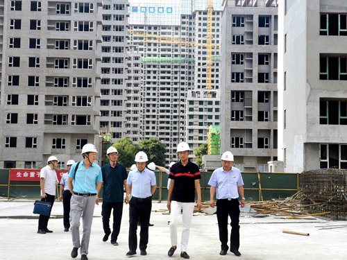 陜煤實業(yè)集團總經(jīng)理劉文考察大秦置業(yè)公司藍山水岸項目