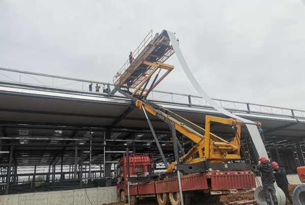 陜煤建設(shè)漢中分公司城固綜合智慧物流園1#分揀廠房進展順利