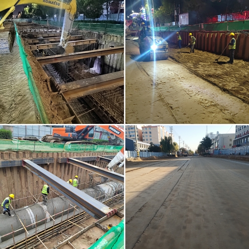 陜煤建設(shè)上郡北路道路綜合整治提升工程：倒排工期搶進(jìn)度 加班加點(diǎn)施工忙